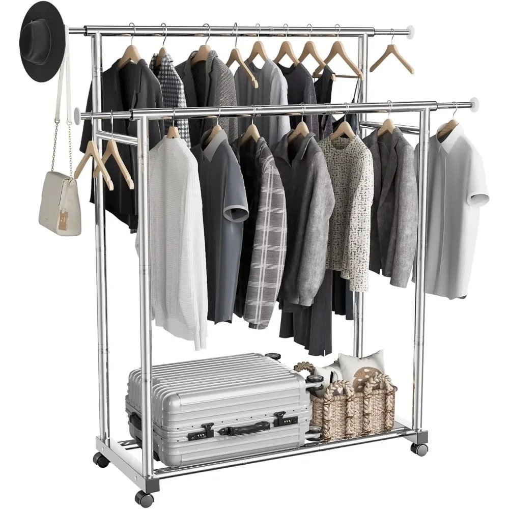 Floor  Standing Stainless Steel Coat  Display Rack