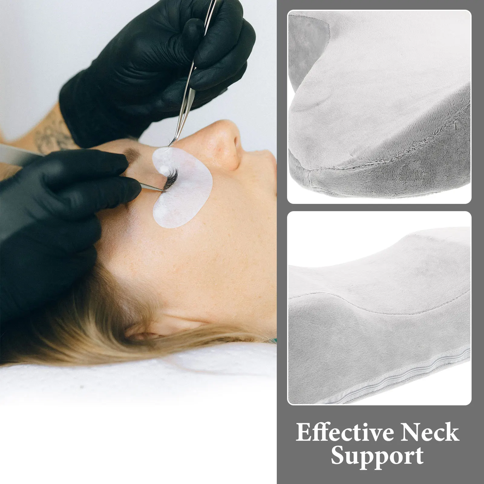 

Curve U Shape Eyelash Extension Neck Pillow Memory Foam Cushion Salon Beauty Headrest for Lash Grafting