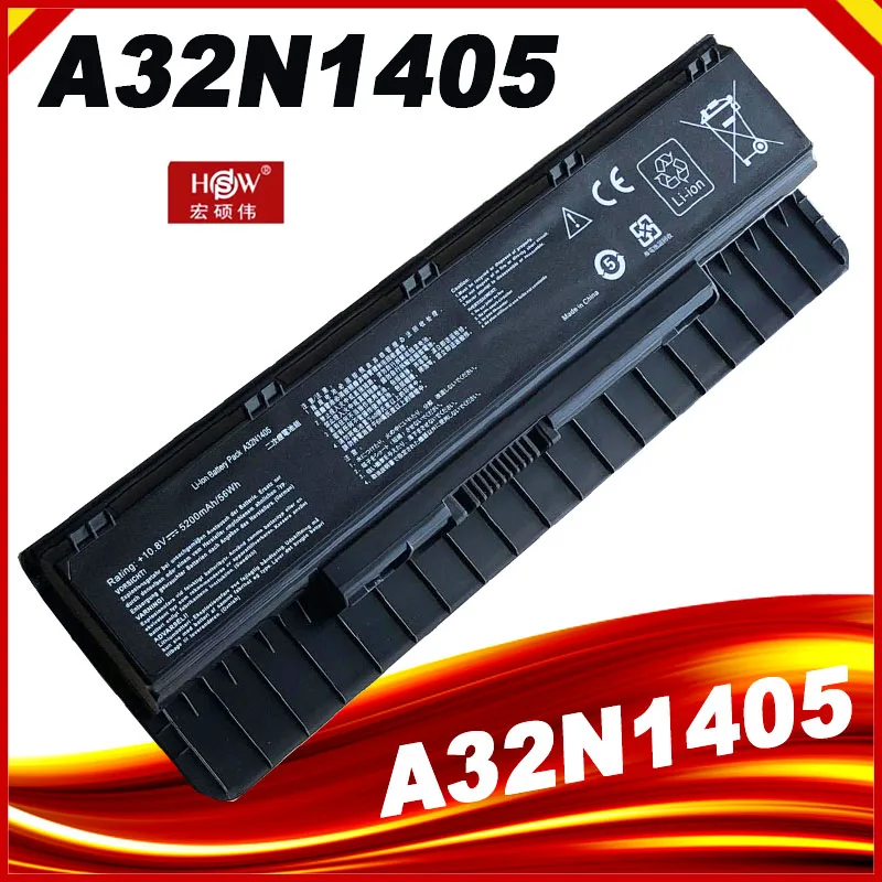 

New A32N1405 Laptop Battery For ASUS ROG G551 G771 G551JK G551JM G771JK G771JW N551 N751 10.8V 56Wh 5200mAh High Quality