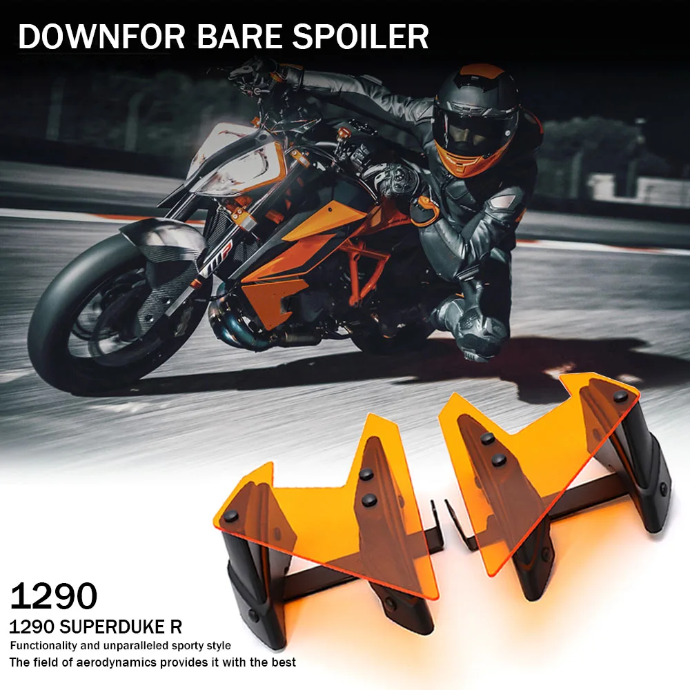

NEW Motorcycle Parts Side Downforce Naked Spoilers Fixed Winglet Fairing Wing Deflectors Panel For 1290 SUPERDUKE R 2020 2021