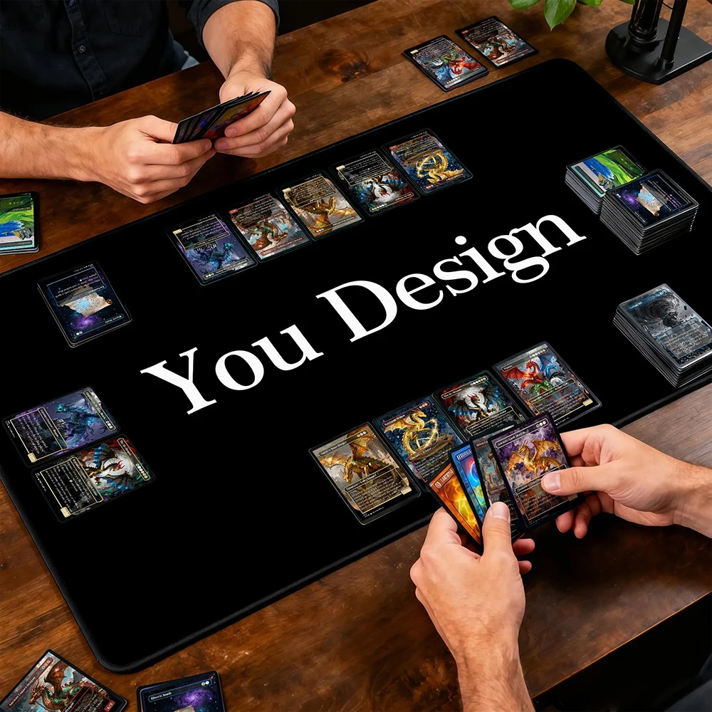 Tapis de jeu MTG personnalisé, tapis de jeu tcg, bricolage pour riftbound, 35x60cm, tapete magique mtg, antidérapant, Durable, bord cousu, tapis de carte magique
