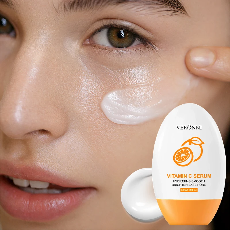 VERONNI VC Orange Isolation Cream Makeup Primer Brightening Skin Tone Moisturizing Isolating Sun Protection Face Primer Makeup