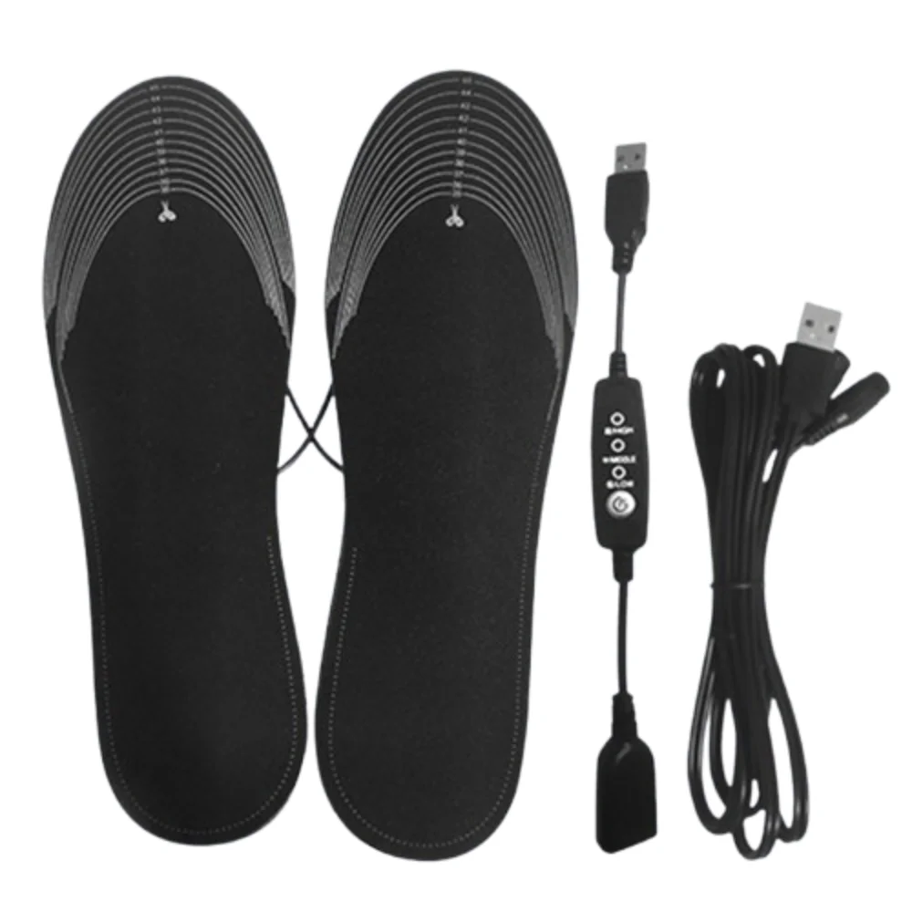 

Cuttable USB Heated Shoe Insoles Rapid Heating Non-Slip Warm Thermal Insoles Washable 3 Gear Control Feet Warmer Sock Mat