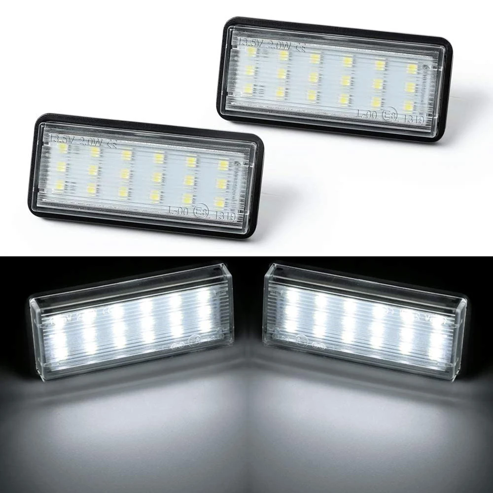 

2Pcs For Toyota Land Cruiser 100 200 Prado 120 Reiz 4D Mark X Auto Accessorie Canbus No Error Car LED Number License Plate Light