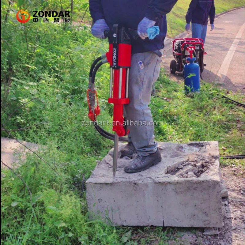 Portable Hydraulic Power Pack And Hydraulic Handheld Breaker For Concrete And Rock Demolition