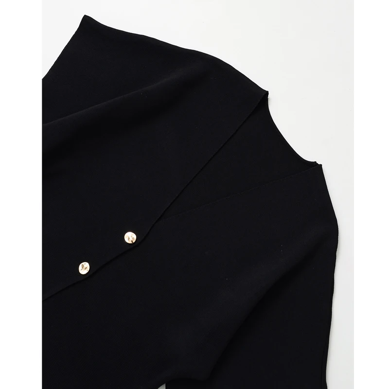 MUJER สีดํา Crop ถักเสื้อผู้หญิง 2025 แขนสั้นผู้หญิงฤดูร้อนสบายๆถักเสื้อสเวตเตอร์ถักผู้หญิงวันหยุดผู้หญิงเสื้อ