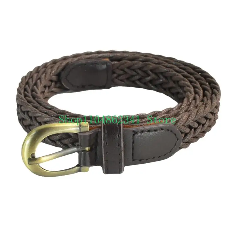 

5asd Тонкий плетеный пояс в стиле ретро, ​​декоративный пояс для женщин и девочек, классический дизайн с застежкой для джинсовых