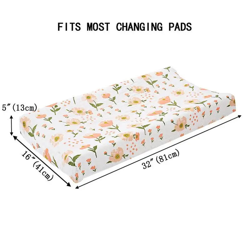 Changing Pad Sheets Cotton Soft Breathable Changing Table Cover Waterproof Cute Print Patterns Diaper Changing Table Covers &