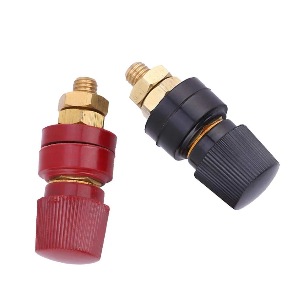 2pcs/Set 6mm 8mm Brass Stud Remote Car Battery Power Junction Post Connector Terminal Kit Auto Accessories