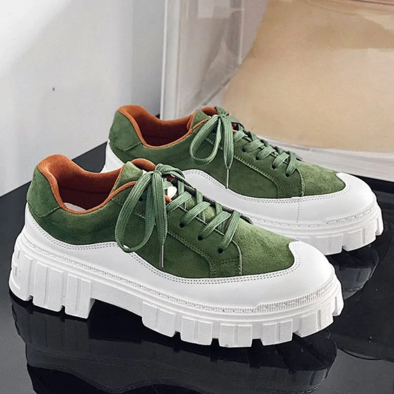 

Fashion Men Casual Shoes Low-top Shoes Spring Autumn Breathable Flat Non-slip Comfortable Vulcanized Shoes Classics Green Shoe