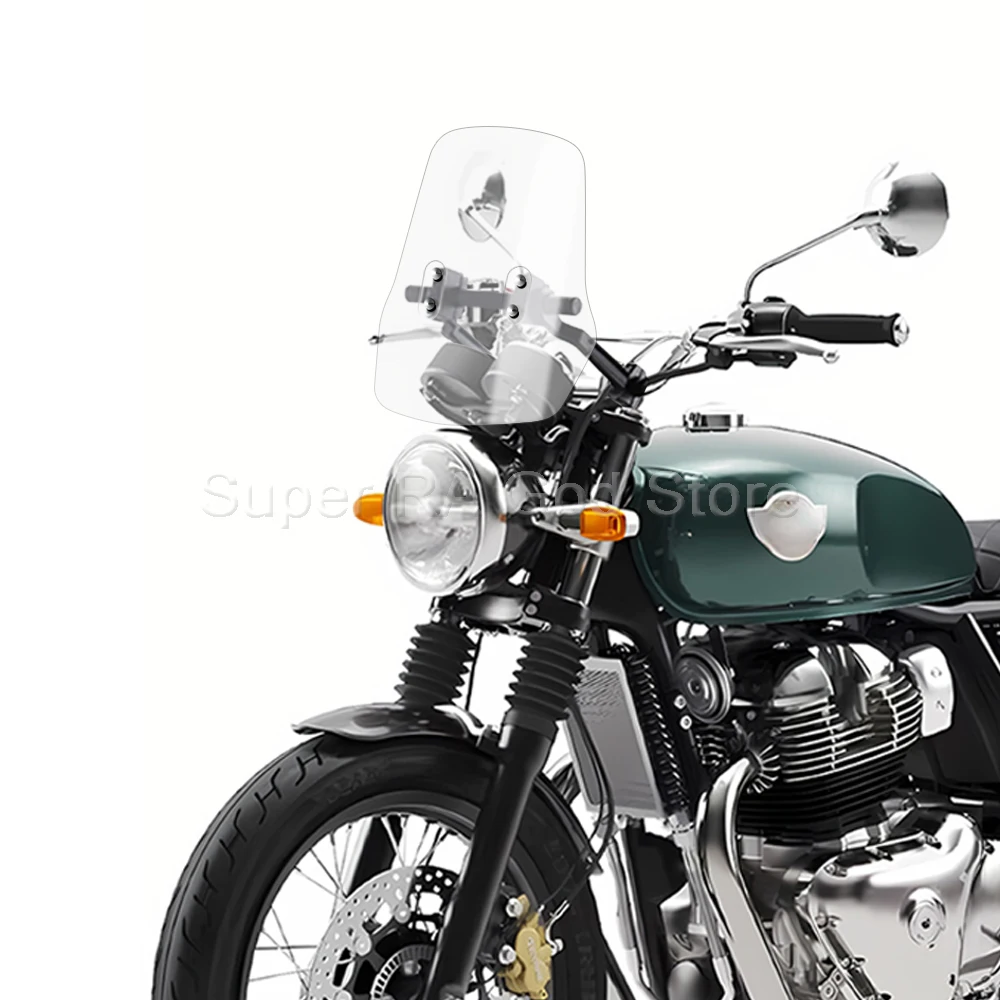 

For Royal Enfield Interceptor 650 INT650 Adventure motorcycle front windshield with 12mm navigation bracket tube