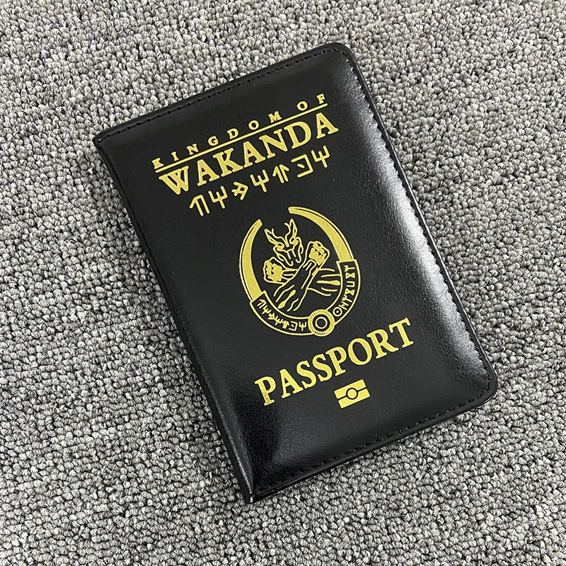 Wakanda panther passaporte capa de viagem carteira de couro do plutônio caso passaporte titular do documento de viagem edição limitada