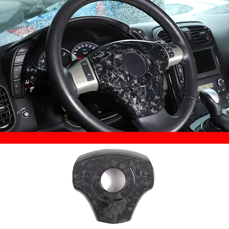 

Car Steering wheel trim cover Sticker Decoration For Chevrolet Corvette C6 2005-2013 Real Carbon Fiber Accessories