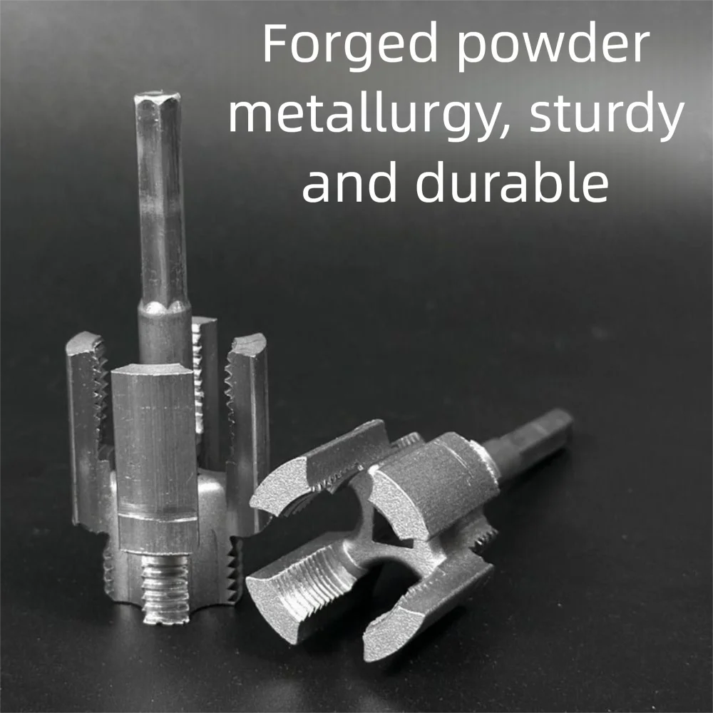 4/6 Points Water Pipe Thread Opener Inside and Outside Together Waterpipe Tapping Tool Water Pipe Electric Drill Universal