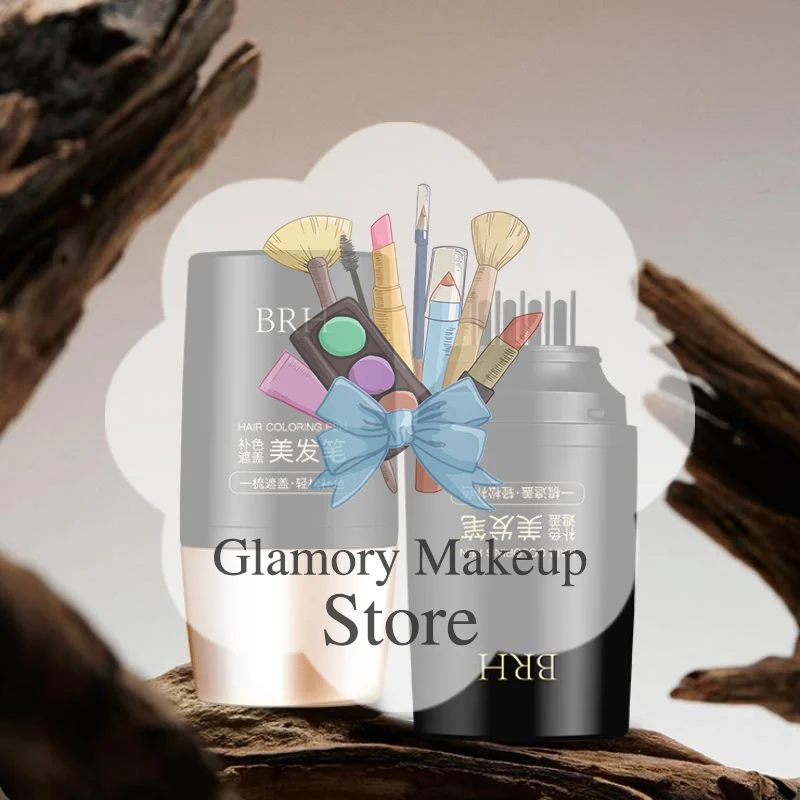 Hair Dye Pen Temporary Hair Coloring Grey Root Cover Up Enhancer Anti Hair Loss Stick Pen Hair Filling Cover Grey Concealer