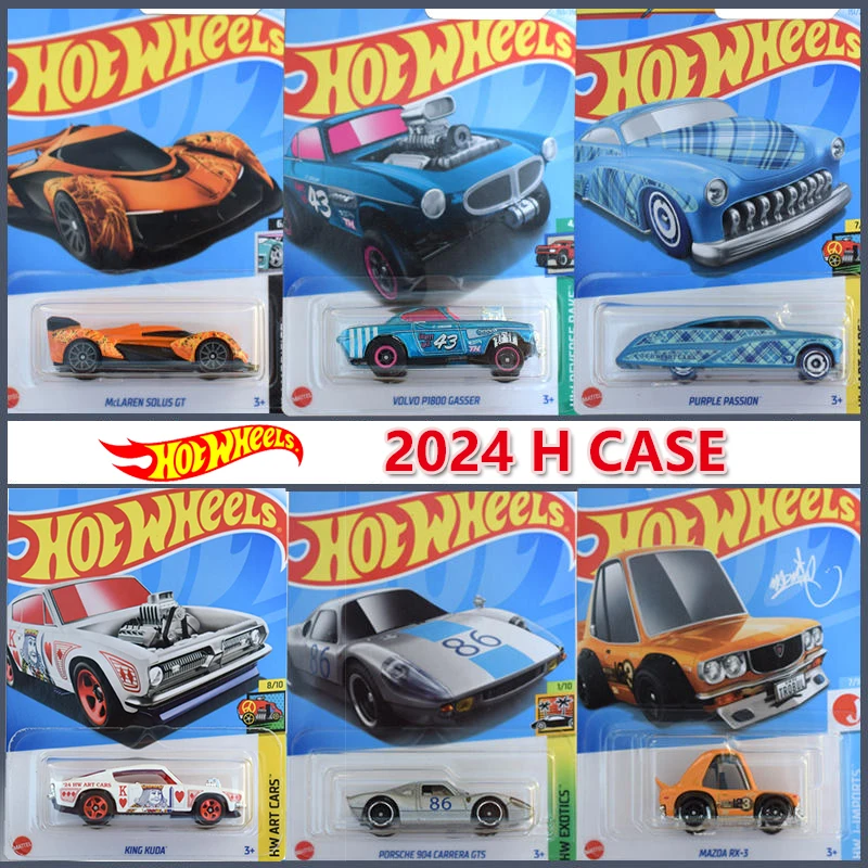 Hot Wheels-modelo de carro para meninos, escala 1/64, jipe, Chevy, veículo policial, pickup, Volvo, Mazda, rei, Kuda, brinquedos diecast, genuíno,