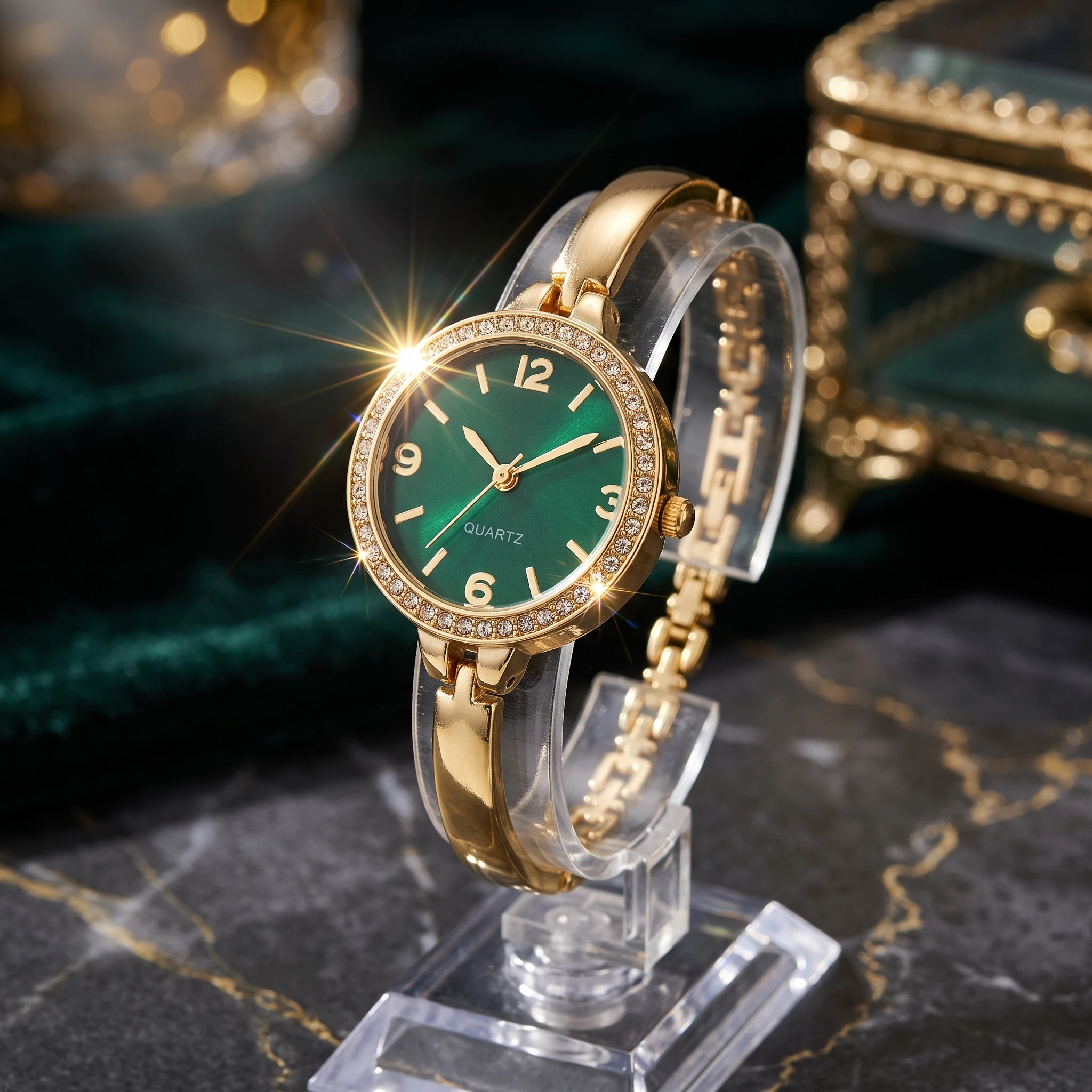 Fashionable and Unique Bracelet-Style Women's Quartz Watch, Casual Decorative Bracelet Fashion Watch, Popular Overseas Women's Wristwatch