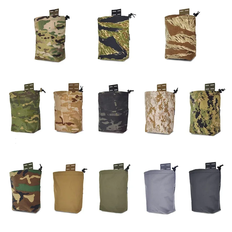 Multicam Dump Pouch Tactical Airsoft EDC Molle Magazine Pouch Outdoor Hunting Recycling Storage Foldable Waist Bag Gear