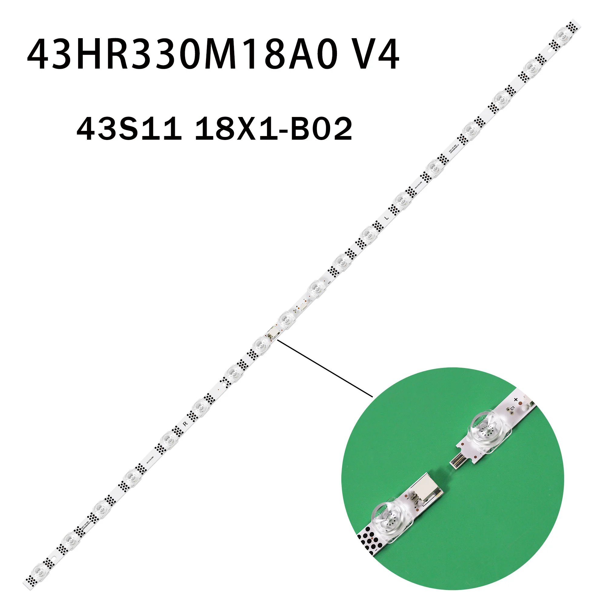 1/5/15pcs NEW 18LEDs LED strip For F43A-ZS 43S11 18*1-A15 43P637 43S455 43S453 43S452 43S451 43P635 43S454 43S45 43HR330M18A0 V4