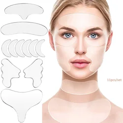 Reusable Silicone Wrinkle Removal Sticker Face Forehead Neck Eye Sticker Pads Anti Wrinkle Anti Aging Skin Face Lifting Patches