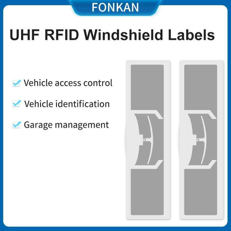 Vehicle RFID Control System Smart Tags Windshield RFID UHF Tag Sticker for Car