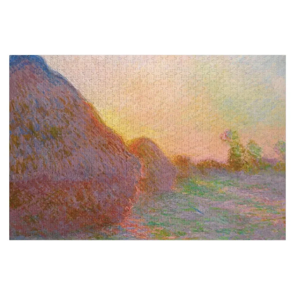 

Claude Monet - Haystacks (Effect of Snow and Sun) 1891 Jigsaw Puzzle Personalized Baby Toy Customs With Photo Puzzle