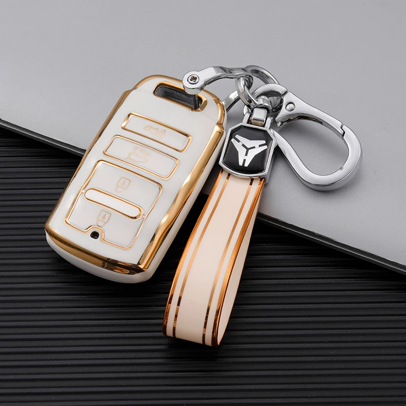 4 Buttons TPU Smart Remote Car Key Case Cover for Kia New K7 Cadenza K9 K-04 Sorento K900 Shell Fob Holder Keychain Protector