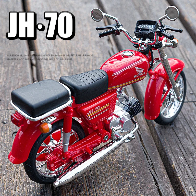 1:10 Honda JiaLing JH-70 Alloy Race Motorcycle Diecast Simulation Metal Street Sports Motorcycle Model Collection Kids Toys Gift