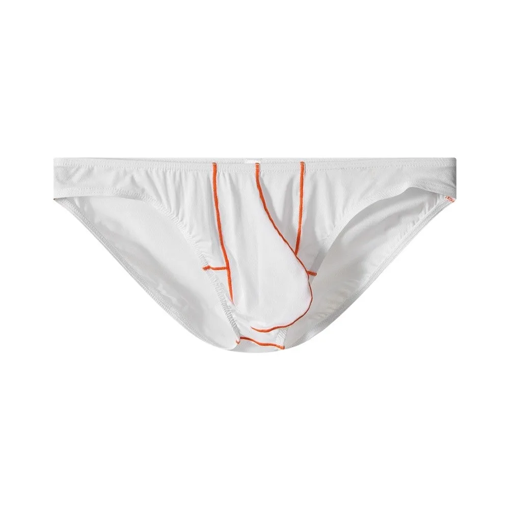 Casual Sports Basic Knitted Fabric Soft And Lightweight Solid Color Mid Waist Men's Underwear Panties Breathable Mesh Contrastin