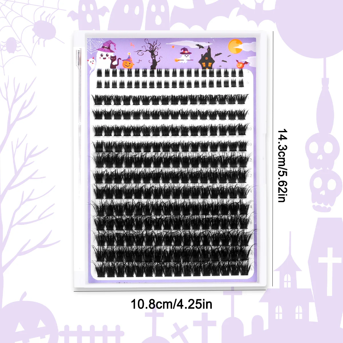 Grappes de cils vaporeux Extension de cils naturel D Curl moelleux Extensions de cils cadeau d'Halloween avec grappes de cils inférieures