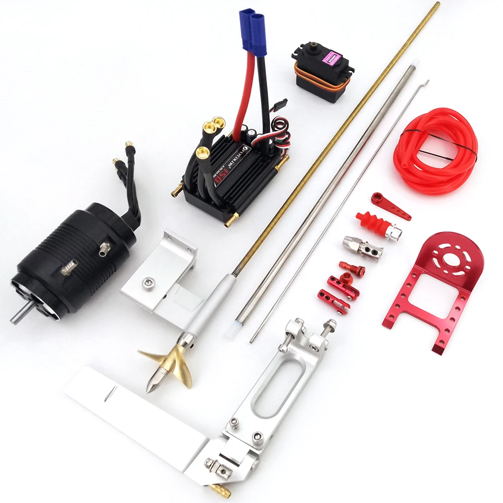 

Приводной вал для лодки 4,76 мм 3/16 дюйма + стойка вала + руль для подбора воды + пропеллер 40 мм для радиоуправляемой лодки Speed O VEE Racing Hydroplane