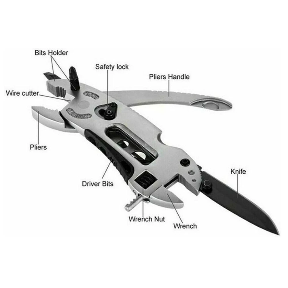 Multitool Adjustable Wrench Jaw Screwdriver Pliers Multitool Set