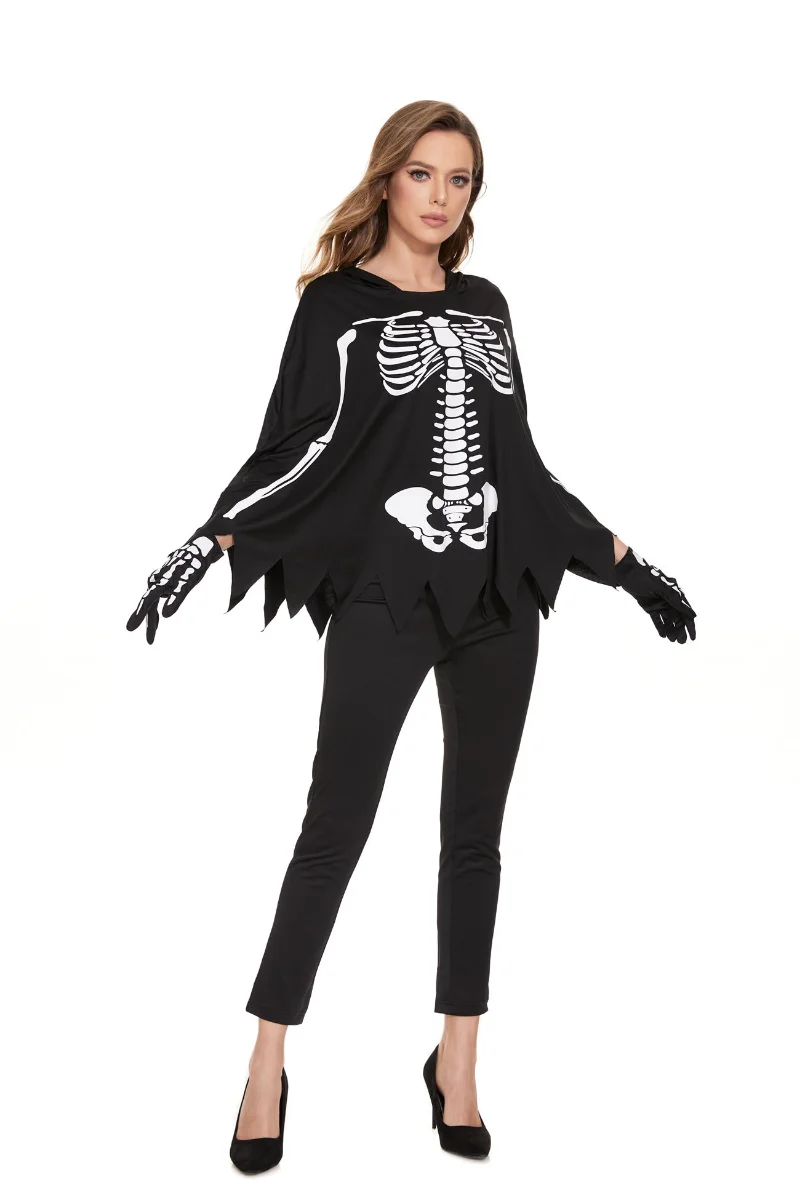 Gruseliges Zombie-Skelett-Vampir-Paar-Kostüm Halloween Bühnenkostüm Mexikanisches Tag-der-Toten-Totenkopf-Verkleidungs-Cosplay-Kleid – Detail 21