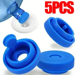 5-1pcs Silicone Safety Water Bottle Plug Replacement Water Bottles Lids Reusable 5 Gallon Bottle Cover Leak Proof Sealing Covers