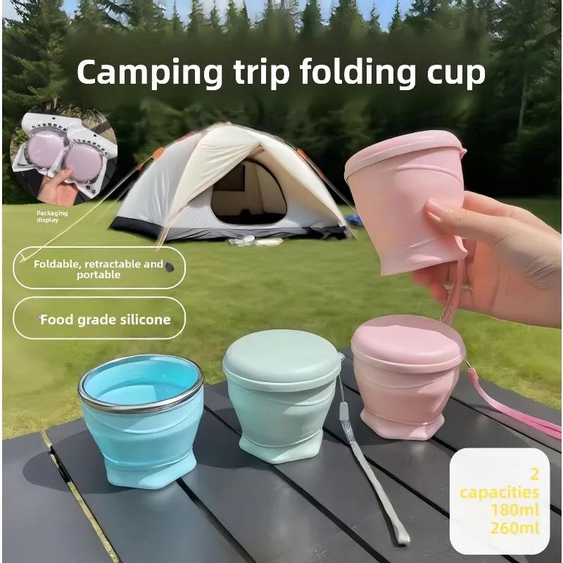 

Outdoor Coffee Mug Travel Mouthwash Camping Folding Water Portable Silicone Compression High-Quality Cup