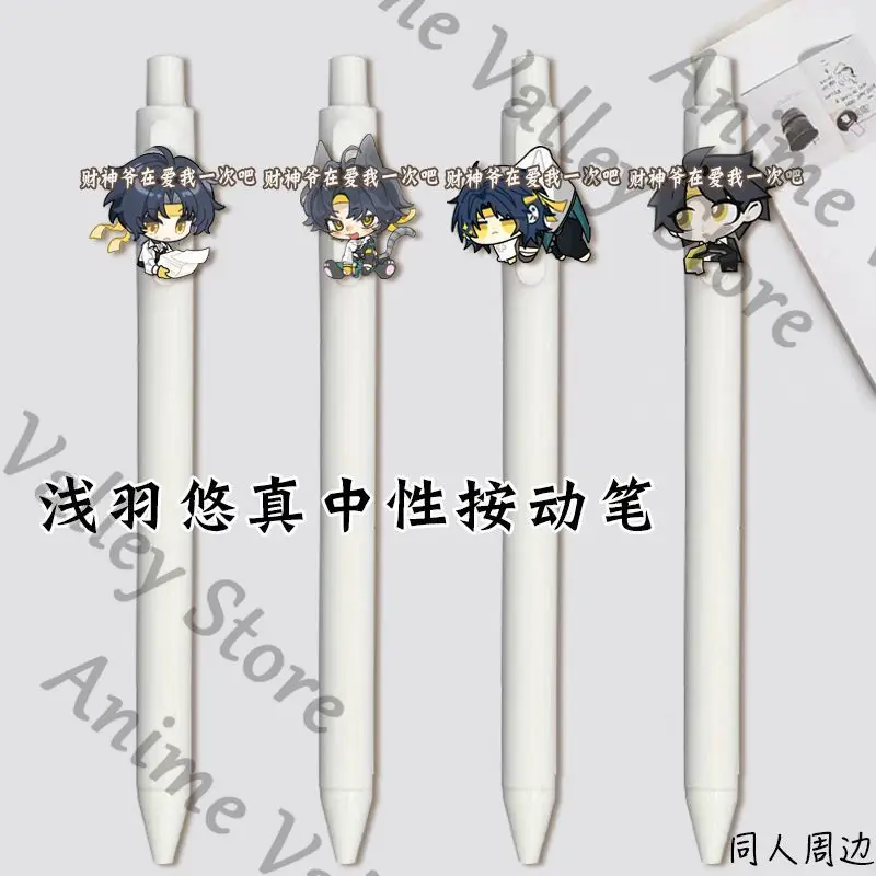 

Anime Zenless Zone Zero Asaba Harumasa Cosplay Black Gel Pen Cartoon Examination Roller Ball Pens Retractable Stationery Gift