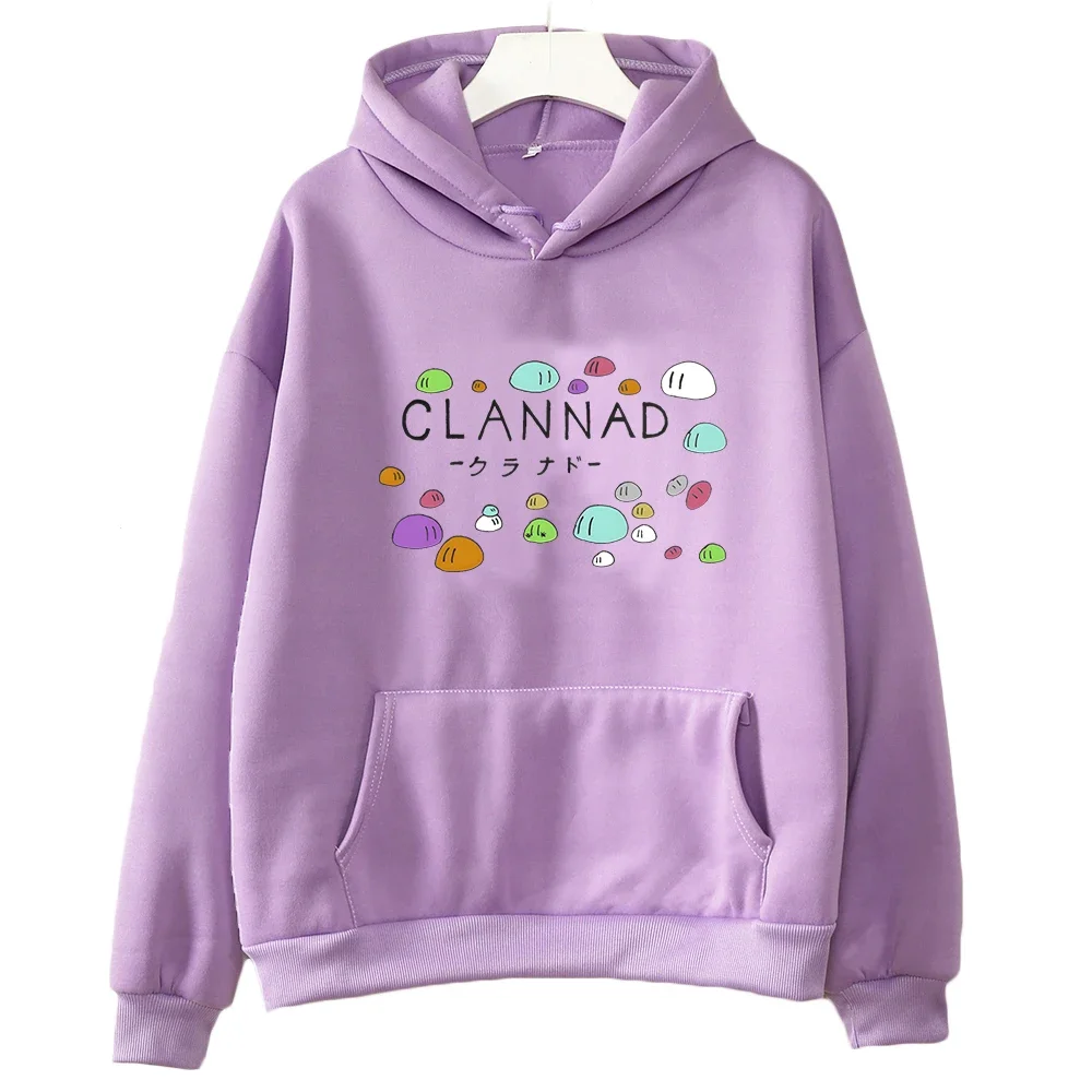 Clannad After Story Dango Daikazoku Cartoon Hoodie Women/men Kawaii/Cute Long-sleeved Sweatshirt Slight Strech Fashion Fleece