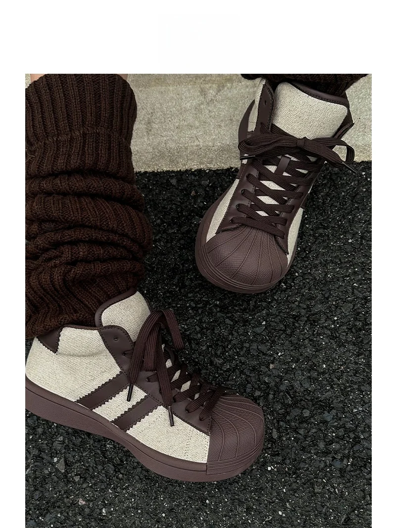 

SGIRL TWTW Retro Versatile High Top oes Women's 2025 New Comfortable Casual ell Head Breathable Sports Board oes