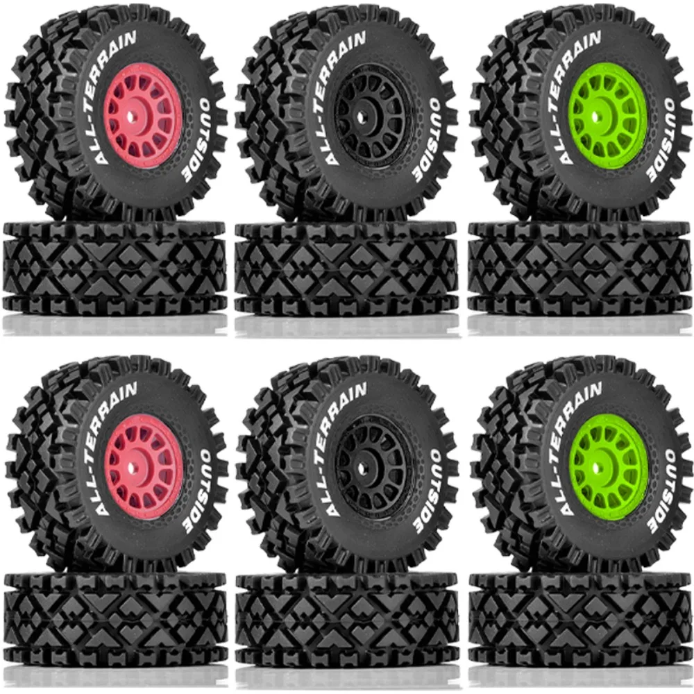 

4PCS 65mm Tires Wheel 12mm Hex Hub for Arrma 1/14 Mini MOJAVE GROM Hyper GO MJX 1/14 JJRC 1/12 RC Car Upgrade Parts Accessories