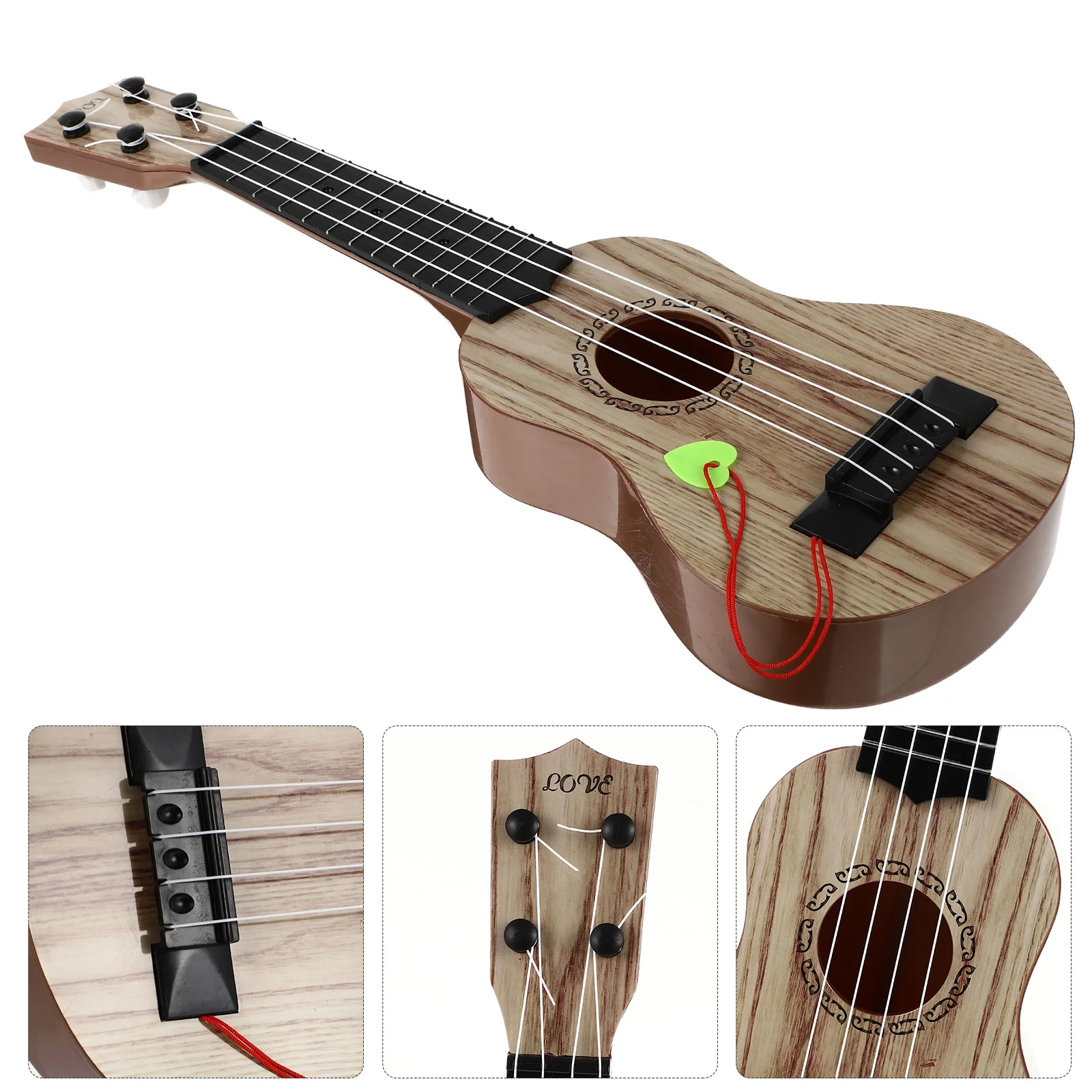 Gitaarspeelgoed voor kinderen Houten muziekinstrument Muzikaal speelgoed Plastic klassieke ukelele