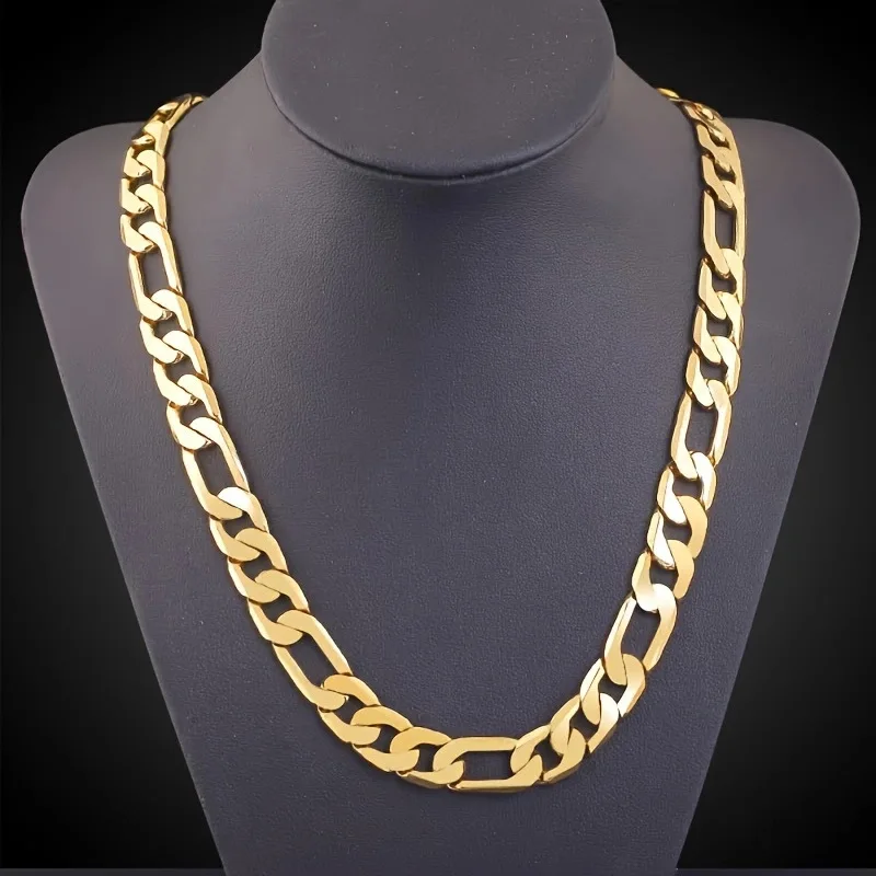 

Men's and women's AU999 necklaces, literary and retro figaro necklaces, 24K gold necklaces, 8mm geometric chains, manufacturers