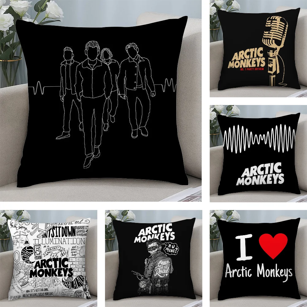 

Hot Rock band A_Arctic M_Monkeys Pillow Case Plush Fabric Soft Double Sided Print Sofa Cushion Cover Throw Pillow Covers