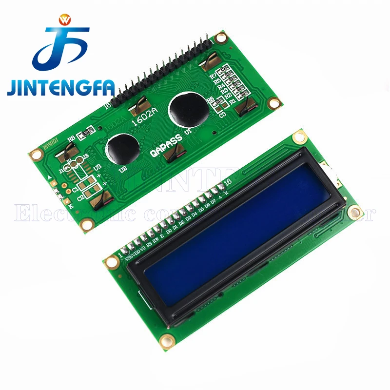 LCD1602 1602 LCD-Modul Blau/Gelb Grüner Bildschirm 16x2 Zeichen LCD-Display PCF8574T PCF8574 IIC I2C-Schnittstelle 5V für Arduino