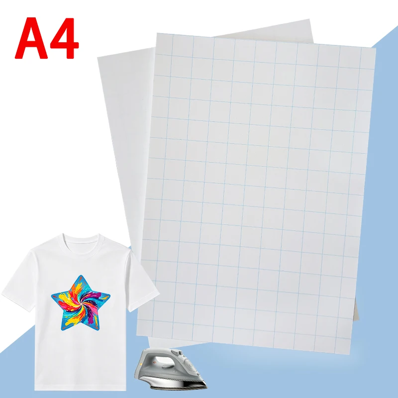 A4 10/20PCS Inkjet Heat Transfer Paper Light White T-Shirt Transfer Paper Heat Transfer Printing For DIY 100% Cotton Fabric