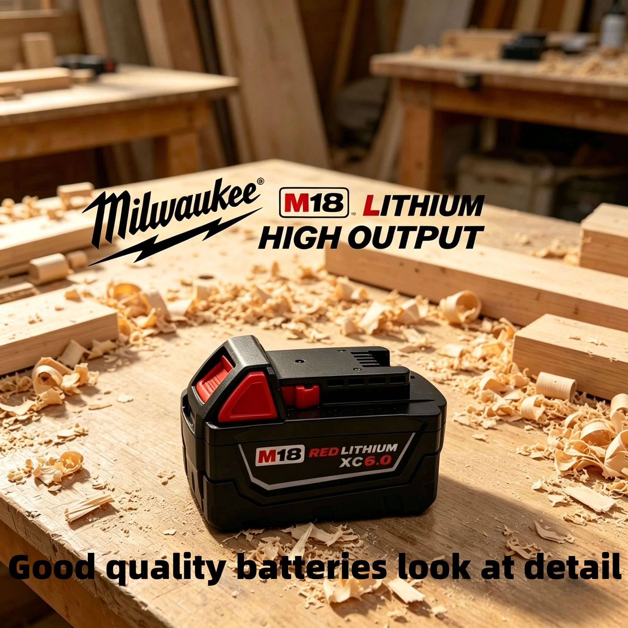 

2026NEWFor 18V Milwaukee Batteries M18B5 XC Lithium Battery 18v 5.0/6.0 battery charger For Milwaukee 5.0/6.0/8.0Ah