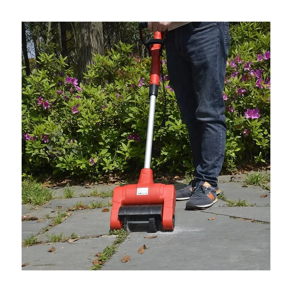 VERTAK 500W Electric Patio Floor Scrubber 2-in-1 Multi-Brush Plastic Grout for Surface Cleaner for Outdoor Driveway
