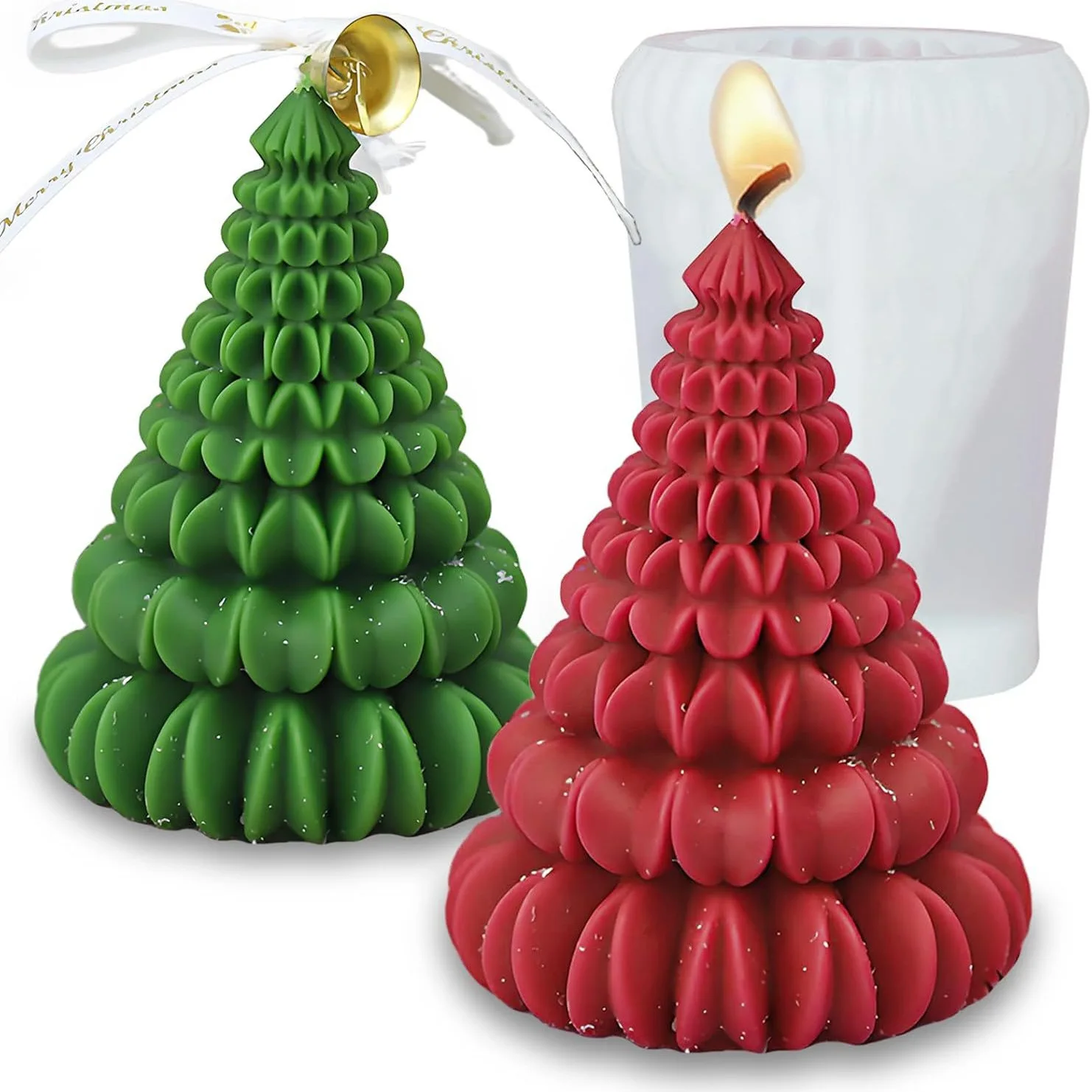 

The New Hot-selling Christmas Tree Silicone Mould Creative DIY Christmas Tree Scented Candle Holiday Decoration Mould