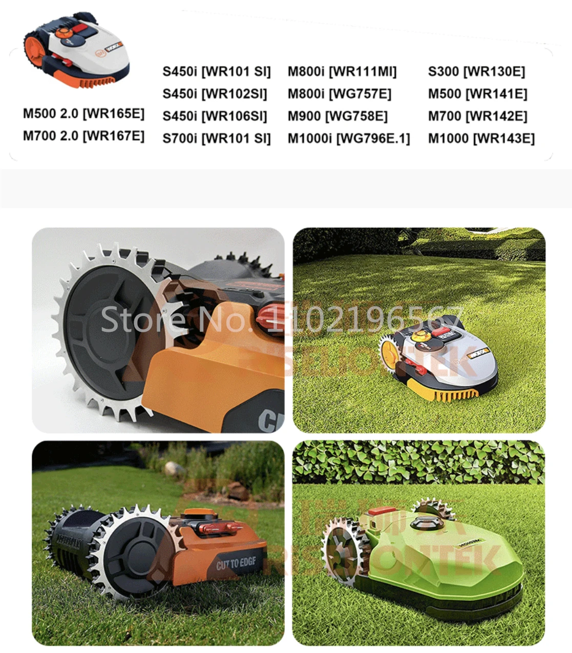 1Set Worx L Landroid Robotic Lawnmower Spikes Mower Cleats Grass Lawn Robot Traction wheel And Screws S/M 205mm