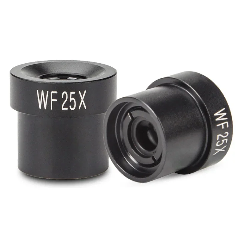 WF25X Biological Microscope Eyepiece School Science Educational Optical Microscope Glass Lens 23.2mm Mount Port