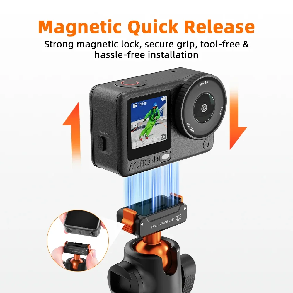 Flymile Magnetic Selfie Stick For Dji Osmo Action And Nano Mount_voghion.com